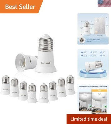 High-Quality E26 Socket Extenders, 1.2-Inch Extensions for Bright Home Lighting