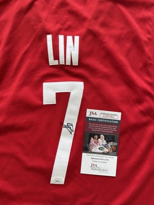 NBA Raptorsジェレミー・リン 直筆サイン入りユニフォーム Jeremy Lin Signed Houston Rockets Jersey JSA COA #7 Knicks