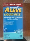 Aleve Liquid Gels 80 Cap Pain reliever/ Fever Reducer Exp 09/2026
