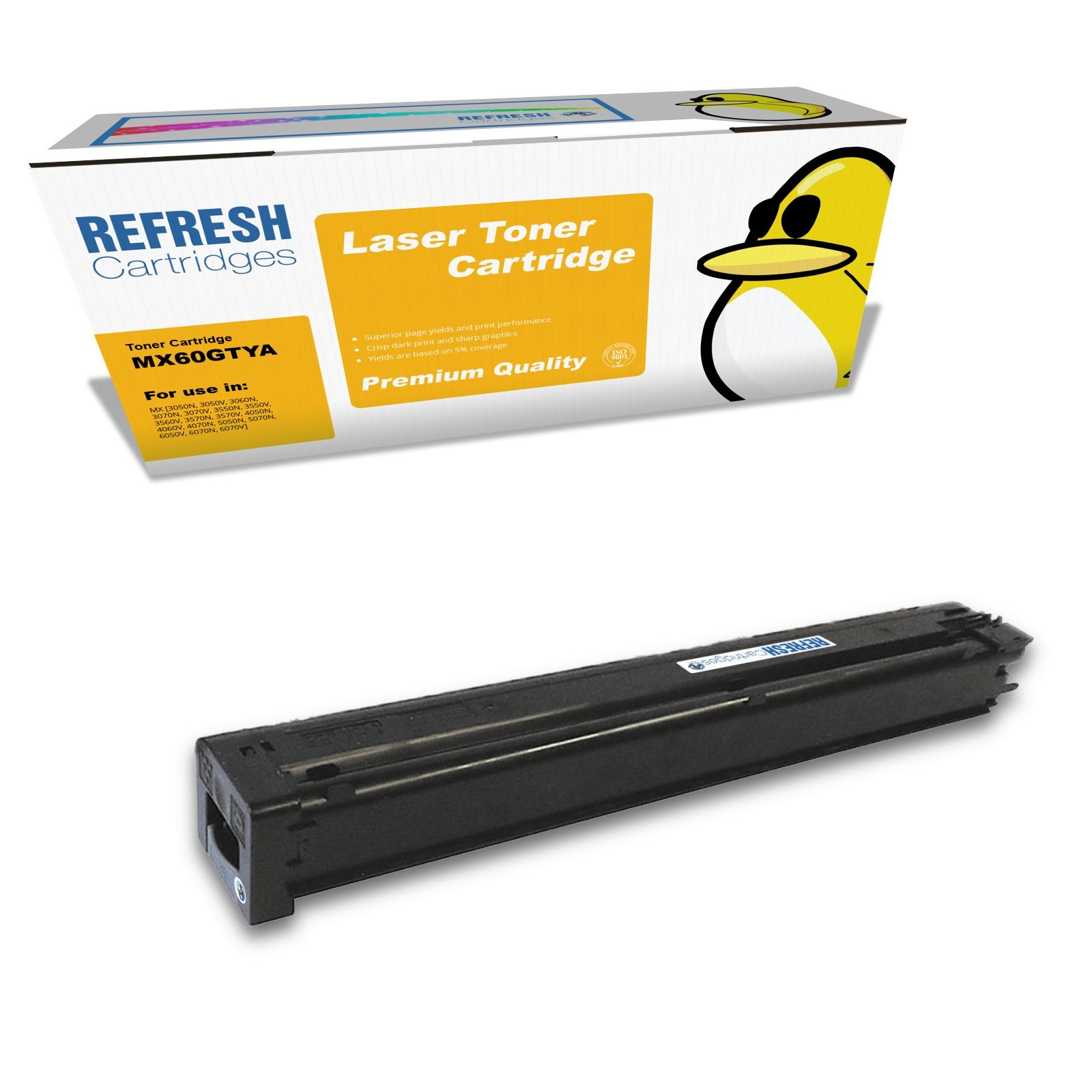 Refresh Cartridges Yellow MX-60GTYA Toner Compatible With Sharp Printers