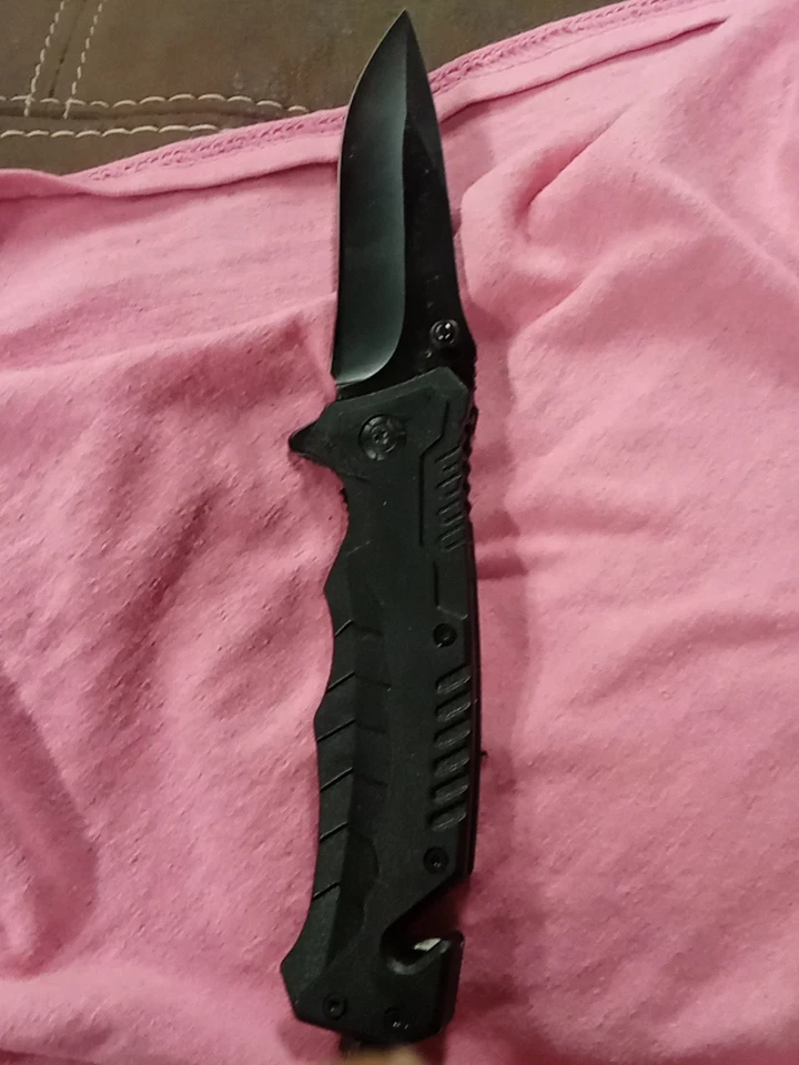 Cuchillo táctico Black Ops de seis pulgadas con cuerda y cortador de línea de pesca Foto 2 de 4