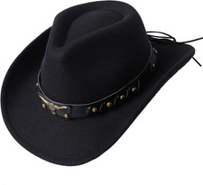 Western Cowboy Hat for Kids Boy Girl Classic Cowboy Cowgirl Dress up Hat with Bu