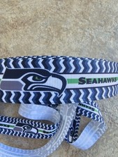 Seattle Seahawks Football 1" grosgrain ribbon the listing is for a 50 yards ROLL