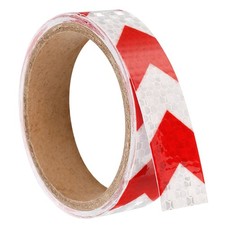 Reflective Tape 1 Roll 10 Ft x 1-inch Safety Tape Reflector Arrow White Red