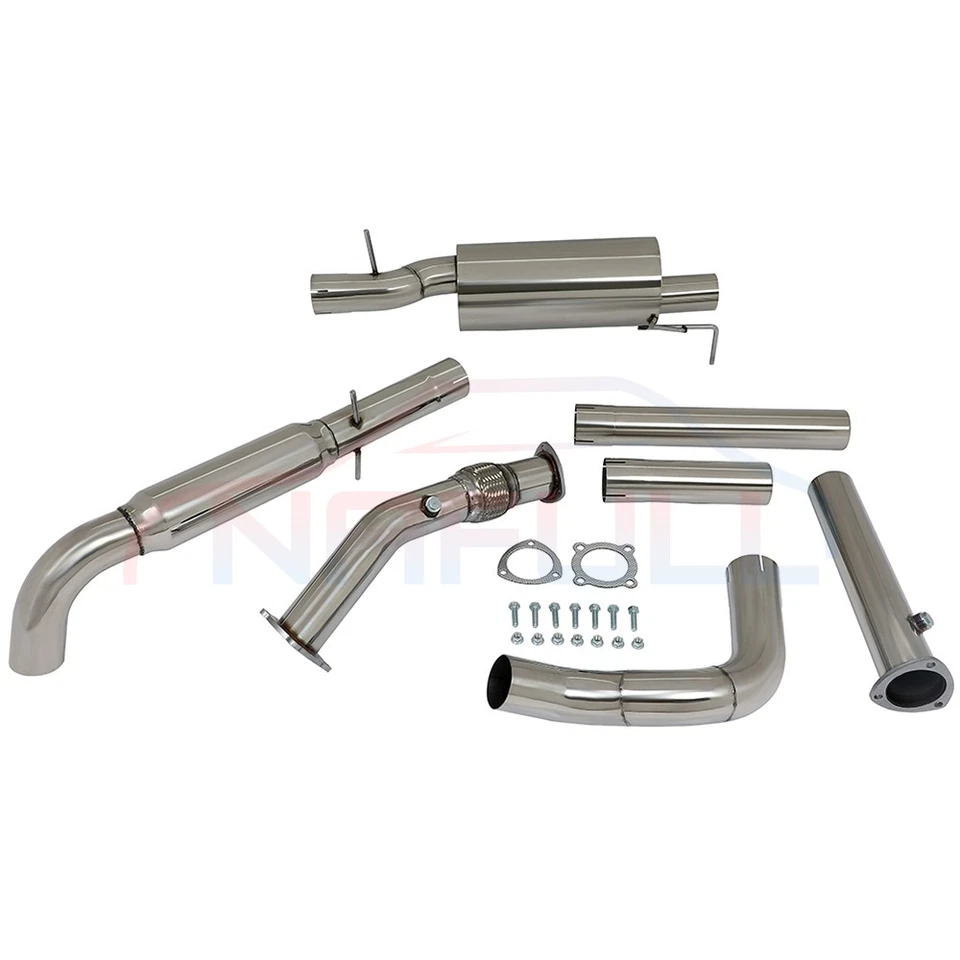 FOR VW GOLF/JETTA MK4 1.8L 3" TIP STAINLESS STEEL TURBO + EXHAUST MUFFLER PIPE - Image 3 of 4