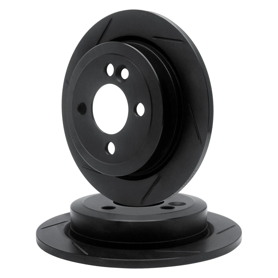 For Ford Festiva 1988-1993 R1 Concepts WCPN1-54131 Slotted Front Brake Rotor Set — 第 2/3 张图片