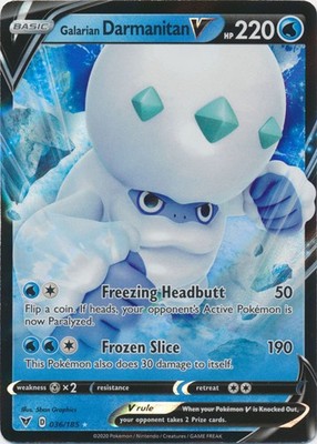 Holo Galarian Darmanitan V 036/185 Ultra Rare SWSH04: Vivid Voltage
