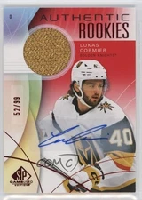 2024 SP Game Used Authentic Rookies Red Jersey /99 Lukas Cormier Rookie Auto RC