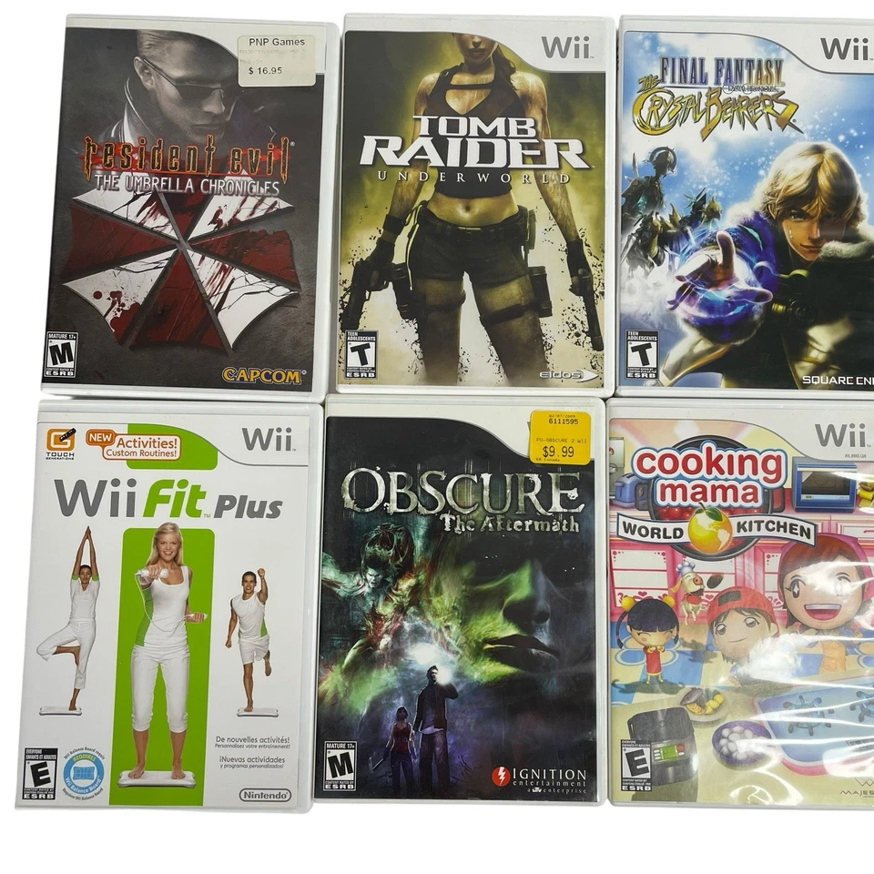 Wii Game Lot 8 Tomb Raider, Final Fantasy, Cooking Mama, Obscure, Resident Evil - Image 2 of 4
