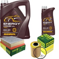 Inspektionspaket Filterset 6L Mannol Energy 5W-30 FüR BMW E36 320I 328I 325I