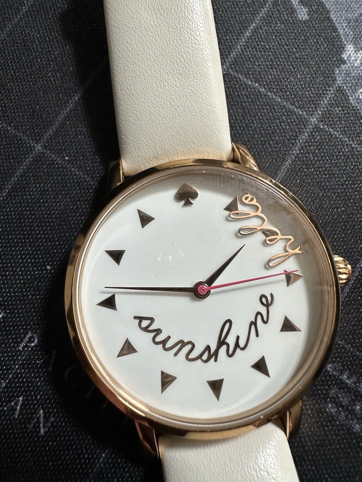 Kate Spade Metro Hello Sunshine White & Rose Watch | eBay
