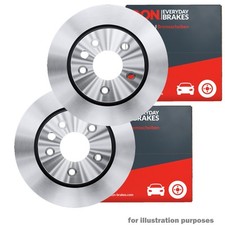 DON Rear Brake Discs Pair Fits Opel Adam Corsa Vauxhall Adam Corsa Corsavan