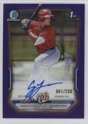 2026 Bowman Chrome Prospect Purple Refractor 61/250 Coy James #CPA-CJ Auto 1e8e