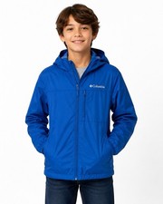 Champion Blue Hooded Windbreaker Jacket Youth M 10/12 NWT Lightweight Full Zip