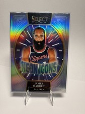 2024-25 Panini Select Basketball Neon Icons Silver Prizm - #1 James Harden 