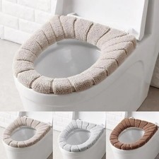 Bathroom Toilet Lid Cover Elastic Seat Toilet Tank Lid Cover Sets Fits Most Size