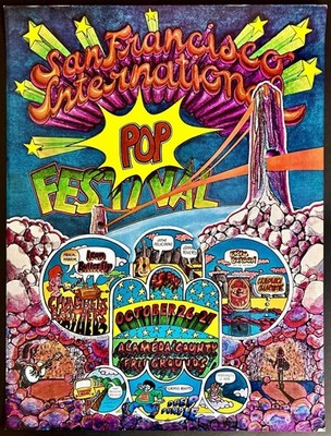 1968 PROCAL HARUM CONCERT POSTER WALL ART PRINT SAN FRANCISCO POP FESTIVAL