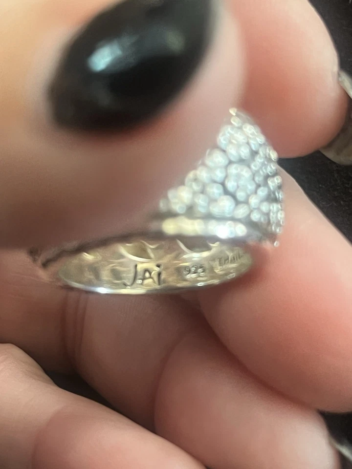 John Hardy Floral Spinner  SS Ring Size 6 - Image 3 of 4