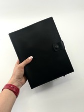 Black Leather cover A5 notebook. Just leather cover A5 for notebook with binder.