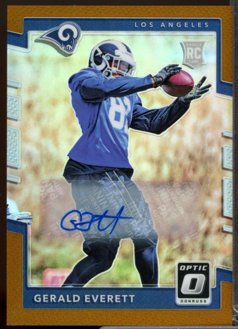 Gerald Everett Card 2017 Donruss Optic Rookie Autographs Bronze #142 