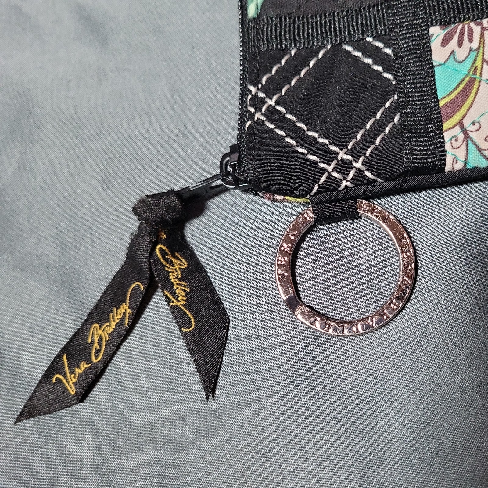 Vera Bradley Patchwork Key Chain Wallet Coin Purse - image 3