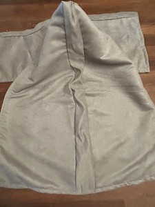 Two Fabric Armchair Covers 44" by 22" Gray Suede
