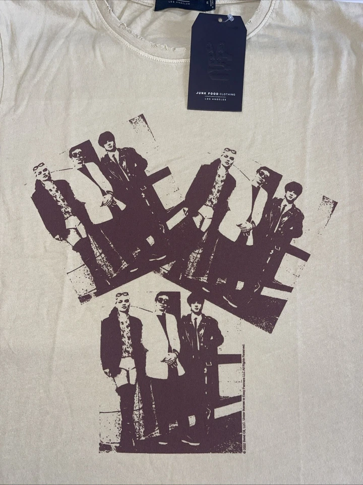 Camiseta de comida chatarra para mujer Blondie Is a Group Band talla: mediana - nueva con etiquetas - bronceada envejecida Foto 2 de 3