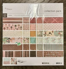Basic Grey **BLUSH** 12x12 Paper Collection Pack *17 Sheets* Stickers/Tags READ