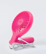 John Lewis ANYDAY Rechargeable Portable Desk / Handheld Fan  Pink  Brand New