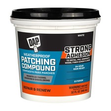 DAP Weatherproof Patching Compound, White, 32 Oz (7079818787) 32 fl oz, White 