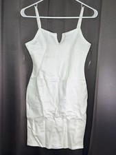 Madras Womens Taryn Mini Bodycon Dress White Stretch M New
