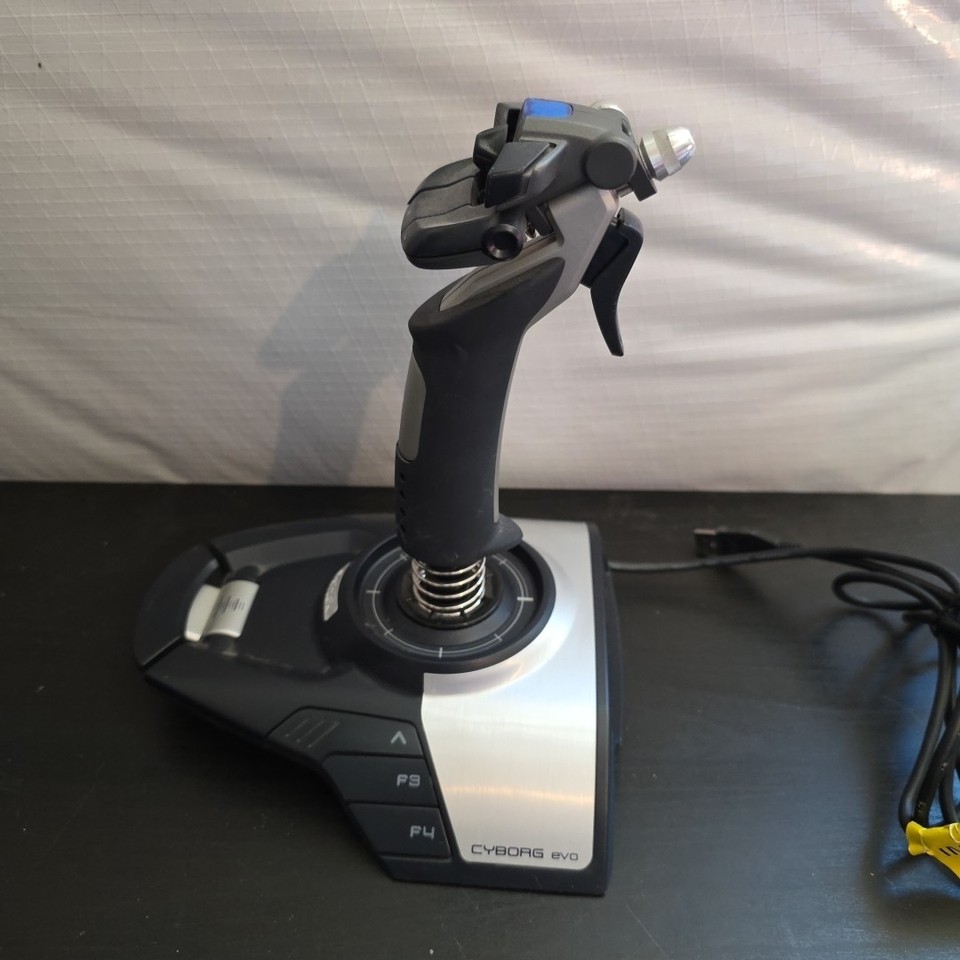 Saitek Cyborg Evo Flight Stick Joystick USB Controller for PC. | eBay