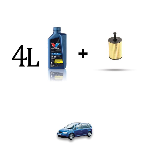 ÖLfilter Kit Und 4L FüR Vw Touran (1T) 2.0 Tdi 100KW Von 2003 Bis 2005-image