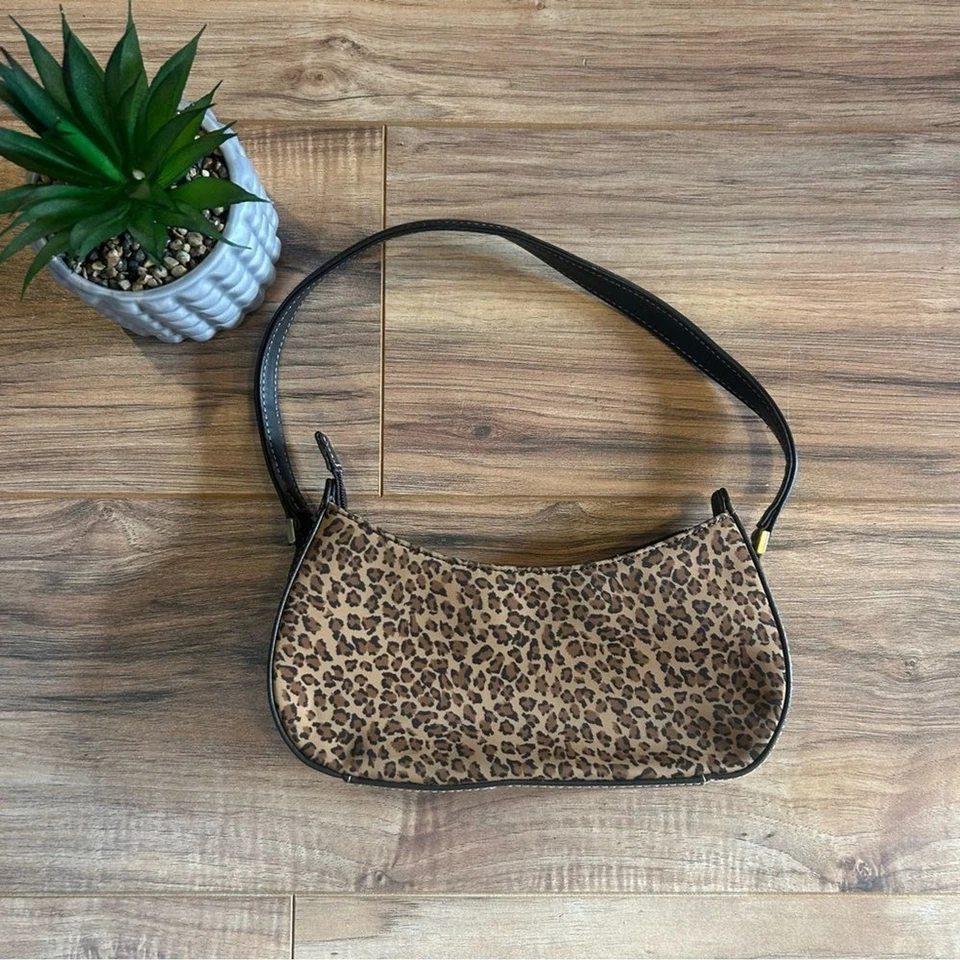 Bolso llamativo vintage Y2K Liz Claiborne mini estampado de leopardo años 2000 Foto 2 de 4