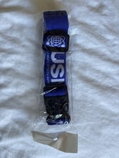 Unisex USN Race Run Belt, Blue And White, Sealed In Packet, With 3 Loops