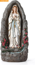 Our Lady of Lourdes Statue - 18 Inch Catholic Virgin Mary Statue, Hand-Painted M