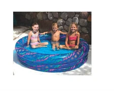 60" INFLATABLE PORTABLE POOL 3 Ring SWIMLINE Swim Kids Backyard Vacation 9090