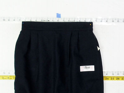 Jupe Bleu Marine Joan Leslie Petite Taille 6P - Laine Mélangée, Plissée, Longueur Genoux, Occasion TB