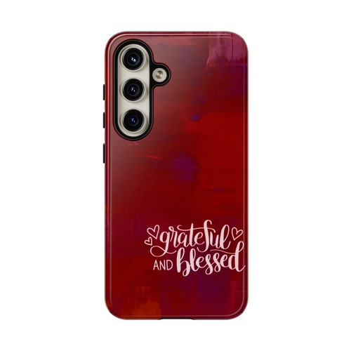 Red Tough Cases For iPhone, Galaxy, Pixel Grateful and Blessed - Picture 170 of 251