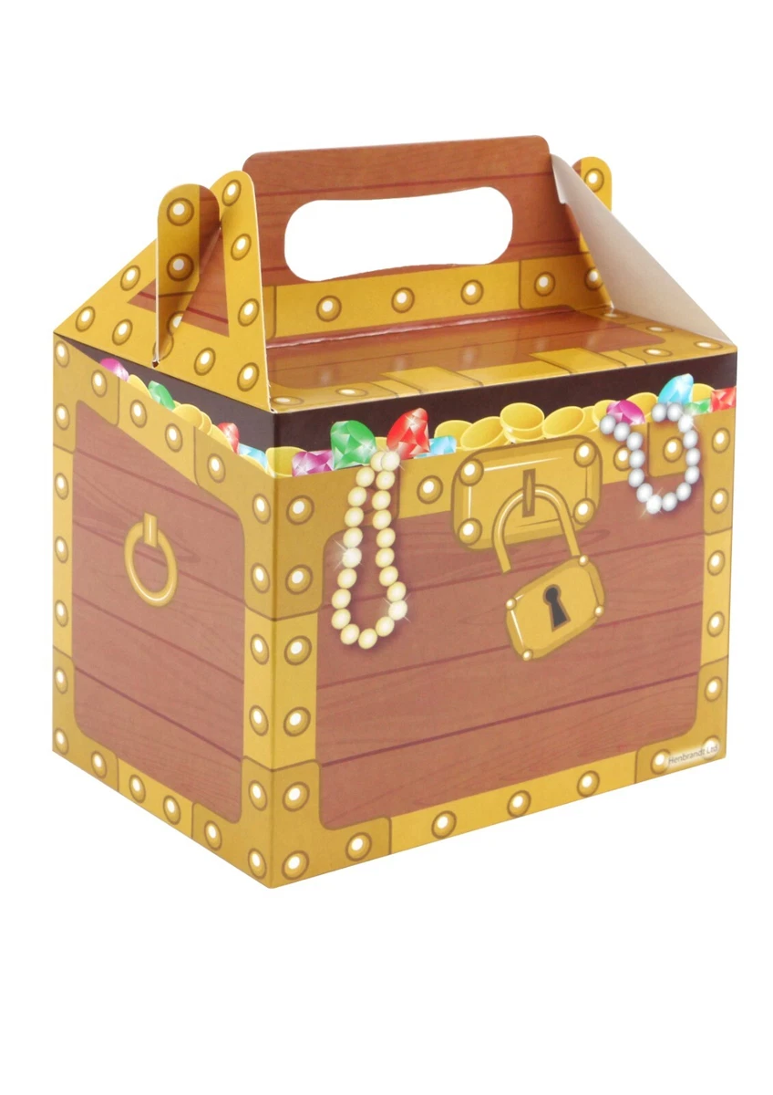 12 Pirate Treasure Chest Boxes - Toy Loot/Party Bag Filler Wedding/Kid Food  Meal