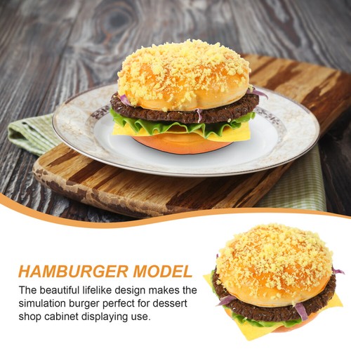 Artificial Bread Burger Model Cake Shop Bread Prop Simulation Hamburger Food - 第 10/12 張圖片