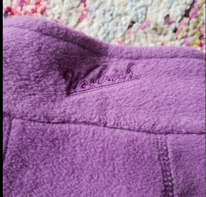 Vintage Woolrich Fleece Collared Vest purple Casual Full Zip Women’s