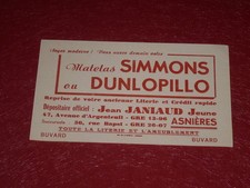 Art & Advertising, Collections Blotter Old Simmons Dunlopillo Mattress Asnières