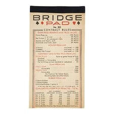 Vintage Bridge Score Pad No. 183, Partly Used