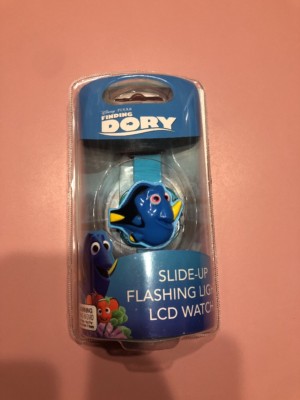 Finding Dory slide up Flashing lights LCD watch Ships N 24h