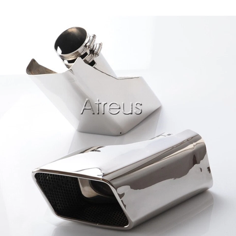 2x Tubo de escape de coche punta silenciadora cuadrada para Land Rover Range Rover 2005-2012 Foto 3 de 4