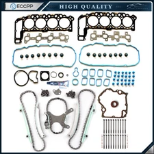 Timing chain Cover Gasket & Head Gasket Bolt Set For 99-03 Dodge Dakota 4.7L