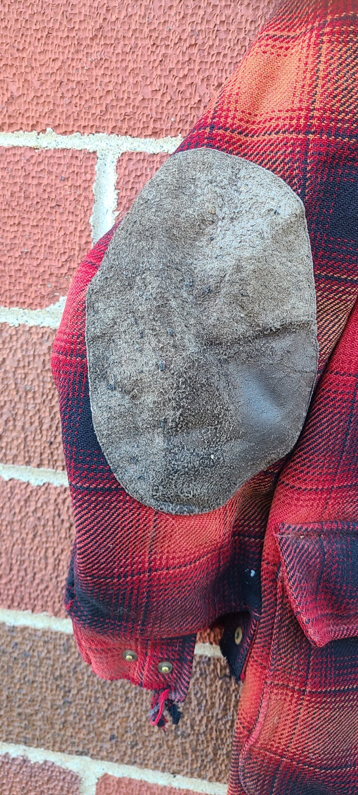 Pendleton Distressed Wool Red Orange Plaid Lumber… - image 14