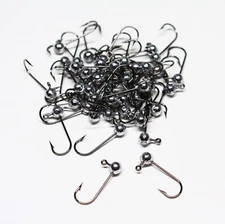 Unpainted 100 1/64oz. (#10 Hook) Round Head No Collar Lead Jigs Crappie Panfish