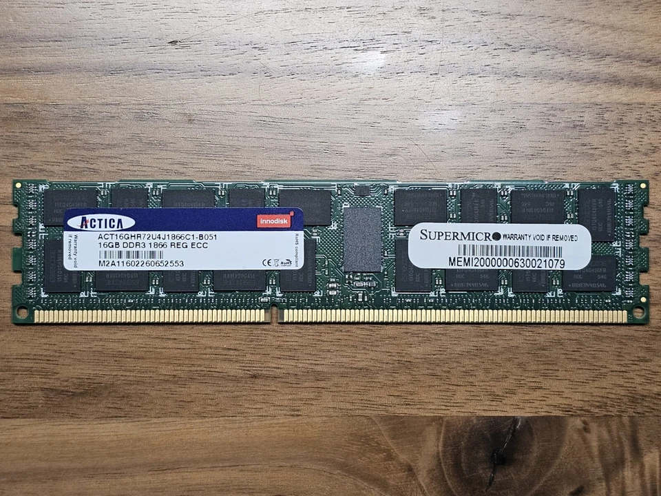 Innodisk 128 GB PC3-14900 DDR3-1866MHz ECC Registered CL13 240-Pin DIMM Dual - Image 2 of 3